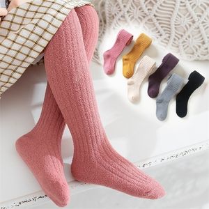 Leggings Strumpfhosen Winter Baby Einfarbig Weiche Warme Baumwolle Mädchen Strumpfhosen Kinder Korallen Samt Mädchen 2201006