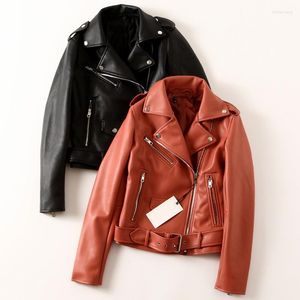 Women's Leather High Quality Automotive Women Jackets Spring Coats PU Lady Jacket Slim Fit Overcoats European And American Style