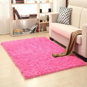 Carpets Long Hair 160cm X 200cm Thickened Washed Silk Non-slip Carpet Living Room Coffee Table Blanket Bedroom Yoga Rugs