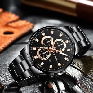Orologi da polso Fashion Three Eyes Watch For Men Orologi in acciaio inossidabile multicolore Business Casual Quartz Reloj