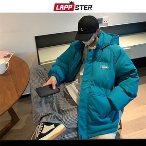 Men's Down Parkas LAPPSTER Men Vintage Solid Harajuku Winter Jacket Mens Japanese Streetwear Y2k Puffer Man Korean Fashion Bubble Coat 220930