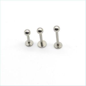 Labret Lip Piercing Jewelry Labret Ring Ring Lip Stud Bar Surgical Steel 16 게이지 바디 보석 연골 트래거스 피어싱 턱 Mjfashion DHDWP