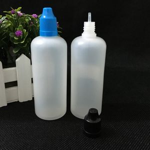 زجاجات ejuice البلاستيكية الملونة زجاجة زجاجة قطارة 100 مل مع غطاء مقاوم للطفل
