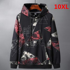 Moletons masculinos de lã folgada homens casuais tops soltos de tamanho 10xl 2022 moletom de estampa de moda de tamanho grande hx460