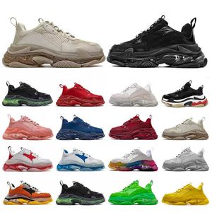 Casual Triple s Uomo Donna Stivali Scarpe Designer Sneakers Piattaforma Nero Bianco Grigio Rosso Rosa Blu Verde Marrone chiaro Oreo Scarpe da ginnastica da uomo Scarpe sportive