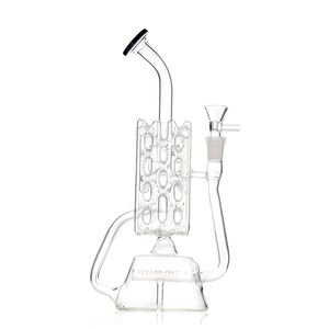 11,6-Zoll gebogene Shisha-Glasbong – tolles Ei-Design, Inline-Perkolator, 14-mm-Innengewinde