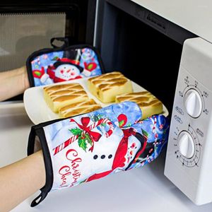 Luva de luvas de forno impressão de natal Luva anti-escalada