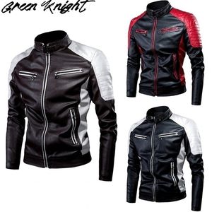 Mens Leather Faux Abbigliamento da Uomo в Pelle Nuovo Marchio di Mo Alta Moto Tuta Corsa Grande Giacca Artificiale 220930