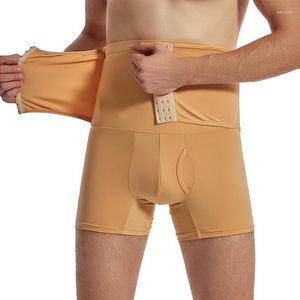 Erkekler Vücut Shapers Erkek Zayıflama Şeyter Panties Dolgun Kalça Pad Bulifter Yüksek Bel Eğitmeni Cincher Panty Karın Kontrol Korse Shapewear Boksör