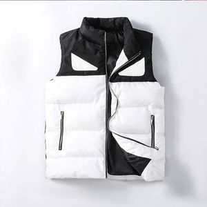メンズレディースコットンベストジャケット冬のデザイナーパーカスコートフード付き厚い袖なしのアウターウェア服