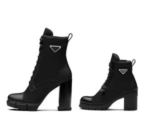 2022 مصمم فاخر امرأة أزياء أحذية من الجلد ونايلون القماش الجوارب نساء الكاحل راكب الدراجة النارية أستراليا الكعب أحذية أحذية الشتاء