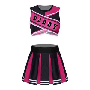 Tute da donna Donne Cheerleader Uniforme Cosplay Adulti Competizione sportiva Cheer Up Incoraggia Dancewear Set Themd Party Dress Up Come Outfit T220909