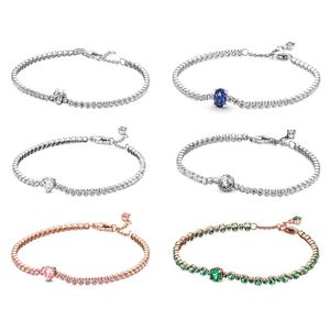 925 серебряные браслеты с подвесками diy оригинальные подходят Pandora модные бриллиантовые женские браслеты ювелирные изделия