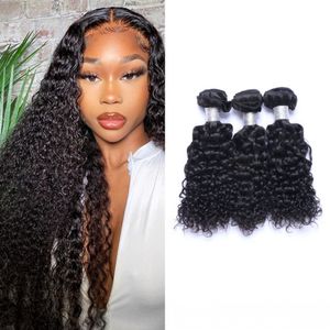 Mongolian Jerry Curl Human Hair Wefts 3 Bundles Natural Color Non Remy Hair Extensions