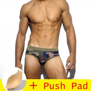 Costumi da bagno da uomo con push pad Uomo sexy corto Plus Size Costume da bagno impermeabile per il nuoto Pantaloncini da bagno Sunga 2019new J220913