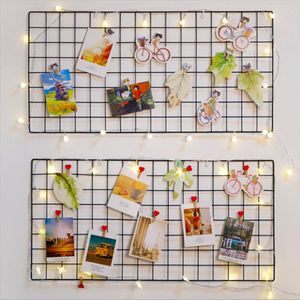 Home Decor Ins Nordic Wall Grid Po Frame Postcards DIY Art Display Storage Rack Holder Shelf Organizer Room