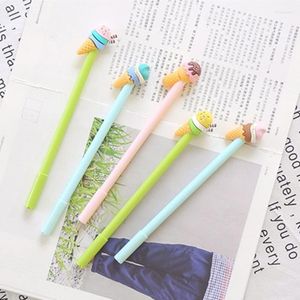 Pcs Yummy Ice Cream Gel Pen 0.5mm Roller Black Color Ink Pens Kawaii Gift For Writing Signature School Supplies EB742