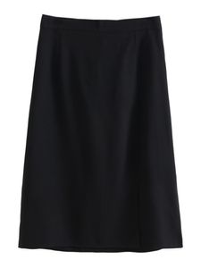 プラスサイズのドレス女性服プラスサイズのアラインスカートスタイルスプリングファッションブリーフスリムブラックハイウエストサイドスプリットボトムT562312 221006