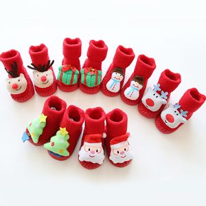 Socks 0 2 Years Old born Christmas Children s Winter Thicken Warm Baby Children Toddlers Floor 221006