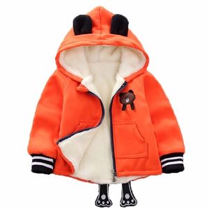 Jackets Baby Boys Jacket Kids Winter Thick Coats Toddler Velvet Warm Cotton Hoodies Coat Children Casual Outerwear 14 Y Infant Clothing 2201006