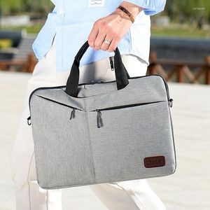 Briefcases Men's Business Briefcase Simple Casual Cross Body Bag 14 Inch Laptop Ladies Commuter