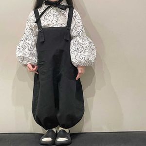 Rompers baby lös solida overaller hösten ny mode retro allcompetition byxor pojke enkel bomull ärmlös jumpsuit mjuk romper j220922