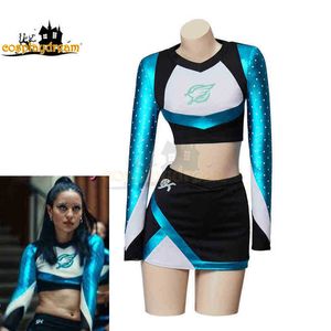 Женские спортивные костюмы Euphoria Cheerleader униформа Euphoria Maddy Outfit с длинным рукавом с мини -юбкой Set Swork Girls Sports Team Team T220909