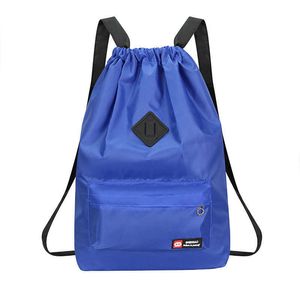 HBP Oxford fabric drawstring storage bag pocket backpack large capacity light travel backpacks folding waterproof sports bag