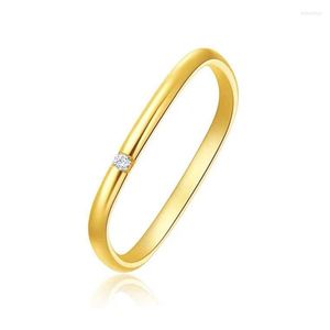 Klusterringar 2022 Ankomst Sälj Square Diamond Ring 18 K Gold Plated Woman Gift Fashion 316 Titan Rostfritt stål smycken Tillbehör