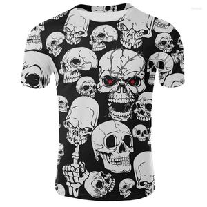 T-shirt da uomo T-shirt con teschio horror Camicia 3dt animale Hip Hop Stampa 3d O-collo divertente Oversize Casual