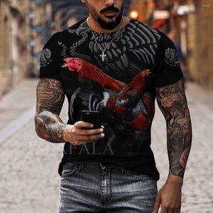 Мужские рубашки Summer Fashion Men Men Women Unisex рубашка красивая мексиканская петуха 3D Printed Harajuku Casual Tops-5