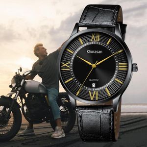 Zegarek na rękę kwarc męski Watch Kreatywna okrągła tarcza luksus Big Men Casual Fashion Krótki styl Akcesoria dopasowa