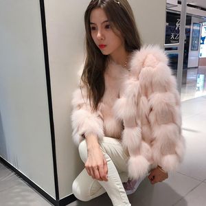 Women's Fur Real S Coat 2022 Block Shaped Natural Jacket Fashion Winter Outwear