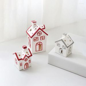 Рождественские украшения Nordic ins Home Decer Creative Snowman Snowman Elk Ceramic украшения детские подарки