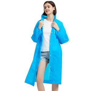 EVA Non-Disposable Raincoat Adult Fashion Clear Rainwear Poncho Outdoor Tourism Thicken Designs Slicker Reusable Raincoats DHL SN4206