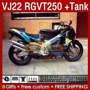 &Tank Fairings For SUZUKI RGVT250 RGV-250 SAPC VJ22 160No.25 RGV250 VJ 22 RGVT-250 90 91 92 93 94 95 96 RGVT RGV 250 CC 1990 1991 1992 1993 1994 1995 1996 Fairing stock black