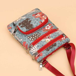 HBP Small bag Women's diagonal cross bags Canvas neck bagu Multi layer mobile phone bagi Vertical light shopping shoulder bagl Mother bago