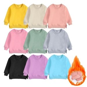 Bluzy bluzy jesienne zima niezbędne dla dzieci chłopcy dziewczęta ubranie dla dzieci ciepłe polarowe odzież wierzchnia solidne bluzy do dla dzieci kurtka pullover 221006