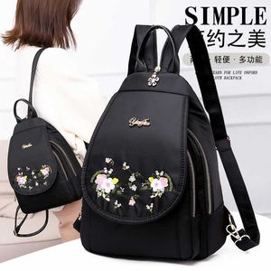 HBP Oxford cloth mini backpack women 2023 new Korean casual canvas bag travel chest bags small backpacks dual-use trend