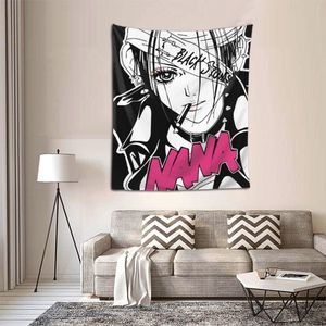 Wandteppiche Nana Osaki Tapisserie Wandbehang Bedrucktes Polyester Anime Manga INS Dekoration Wohnheim Dekor Yoga Matte 221006