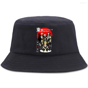 Berets Unisex Panama Hat Tokyo Revenger Japan Anime Manga Hip Hop Sunscreen Women Sun Hats Harajuku Sunbonnet Fishing Bucket Summer Cap