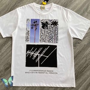 T-shirt da uomo Cav Empt Cotton Antenna di ricezione di alta qualità C.e Cavempt t Coconut Tree Print