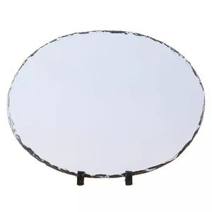 14x11 inch Oval Sublimation Blank Rock Photo Slate Big Picture Frame White Heat Dye Transfer Photo Plaque Blanks