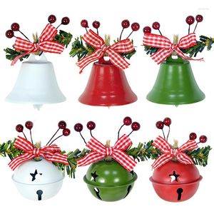 Christmas Decorations 1/2Pcs Bells Star Metal Small Jingle Bell Pendants For Home Year Tree Hanging Decor DIY Xmas Wreath Gift