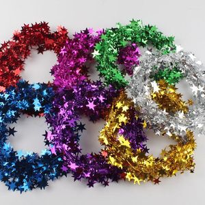 Juldekorationer 7.5 m Garland födelsedagsfest dekoration Xmas chunky glitter chrismas träd för bröllopsmaterial