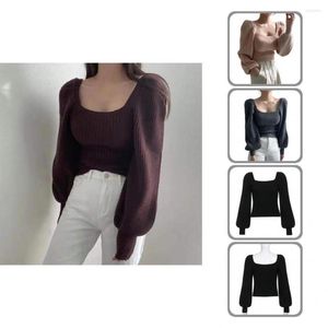 Damenpullover, weiblicher Pullover, Hautaffinität, kurzer All-Match-Pullover im koreanischen Stil für Dating