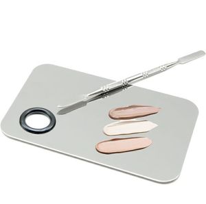 Hemförsörjning Skönhet Rostfritt stål Makeup Nail Eye Shadow Foundation Mixing Palette Spatula Cosmetic Tool SN4204