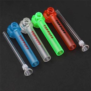 Wholesale Toppuff Acrylic Cover Glass smoke Pipe accessory Acrylics Gun Water Pipes Hookah Screw on Bottle Converter Smoking Pipes Fast Express