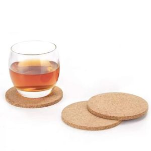 Naturalny mata kawy okrągła drewniana odporna na drewno Cork Coaster Mata Herbata Drink Decor Table RRE14706