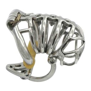 NXY Chastity Devices Ergonomisk rostfritt st￥l Stealth Lock Male Device Cock Cage Penis Ring Belt S069 220829